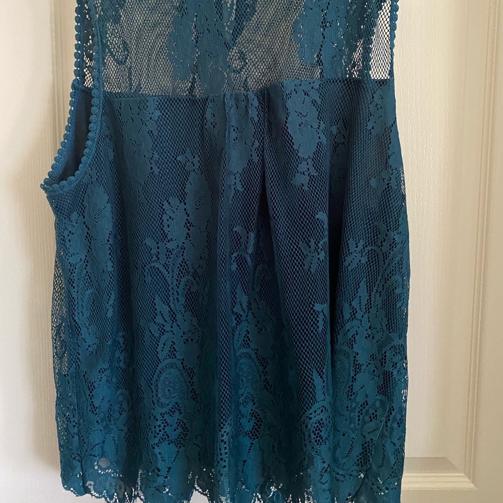 Alice Blue dark green sheet blouse